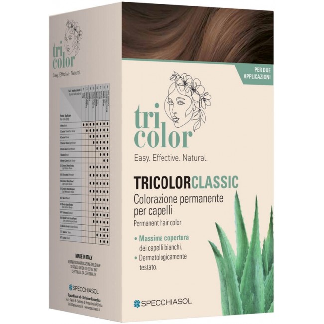 Specchiasol Tricolor Classic 4 Castano 2 Tubi 50 Ml + 2 Shaker 50 Ml + 4 Bustine 8 Ml