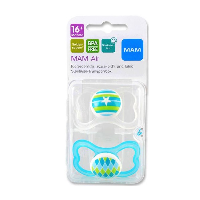 Mam Baby Mam Air Succhietto 16+ Silicone Confezione Doppia