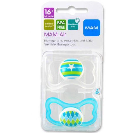 Mam Baby Mam Air Succhietto 16+ Silicone Confezione Doppia