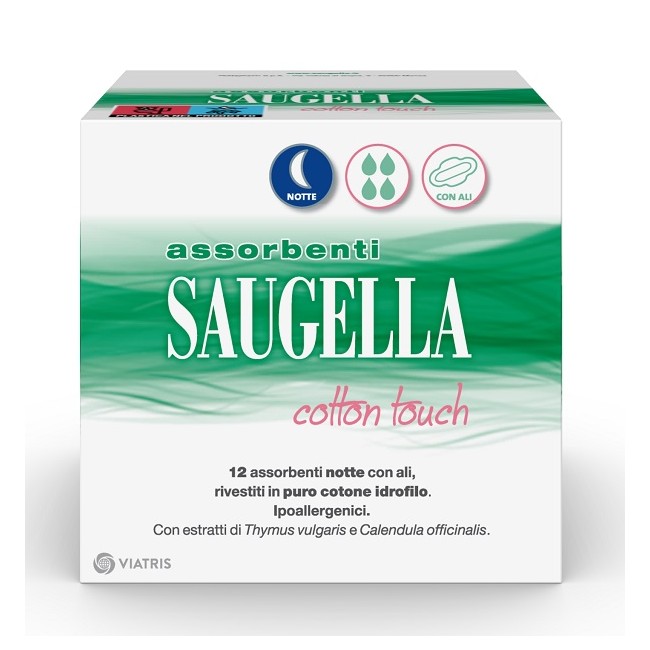 Meda Pharma Saugella Cotton Touch Assorbenti Notte 12 Pezzi