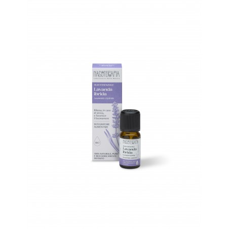 Nasoterapia Lavanda Ibrida Olio Essenziale Biologico 100% Puro Naturale 10 ml Calmante e Repellente per Insetti