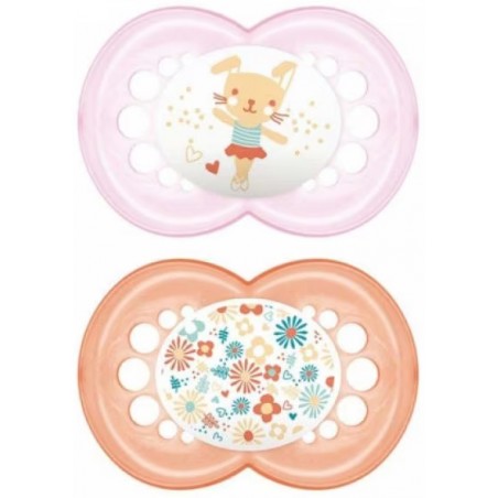 Mam Baby Mam Succhietto Original 16+ Silicone Femmina 2 Pezzi