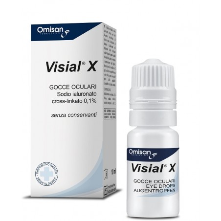 Omisan Farmaceutici Gocce Oculari Visial X Acido Ialuronico Cross-linkato 0,1% 10 Ml