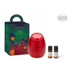 Nasoterapia Kit Aria di Festa con Diffusore Bloom Holly con 2 Oli Essenziali in Confezione Regalo