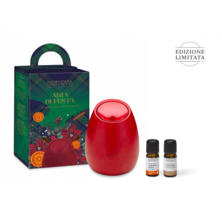 Nasoterapia Kit Aria di Festa con Diffusore Bloom Holly con 2 Oli Essenziali in Confezione Regalo