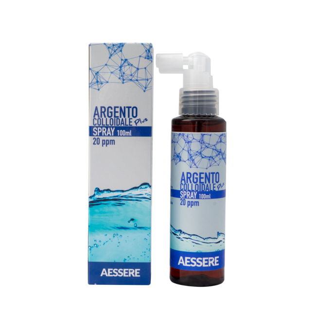 Aessere Argento Colloidale Plus Spray 20 ppm 100 ml Antibatterico e Antivirale