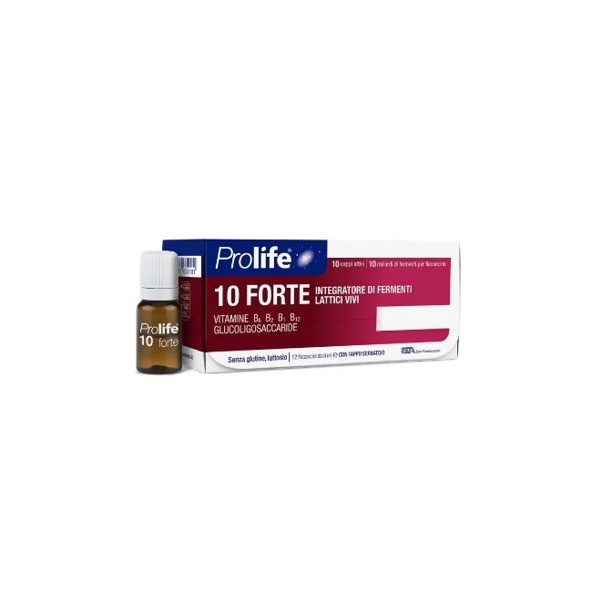 Prolife 10 Forte Integratore con 10 Miliardi di Fermenti Lattici 7 Flaconcini da 8 ml