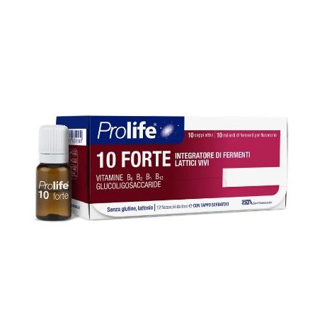 Prolife 10 Forte Integratore con 10 Miliardi di Fermenti Lattici 7 Flaconcini da 8 ml