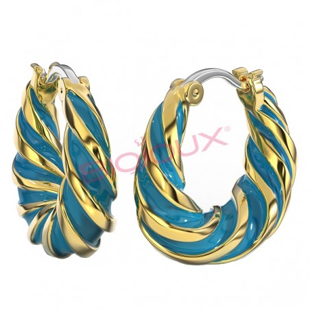 Biojoux Orecchino Alara Turquoise Gold Plated Bjt366 Anallergici e Biocompatibili