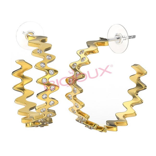 Biojoux Orecchino Sariel Gold Plated Bjt369 Anallergici e Biocompatibili