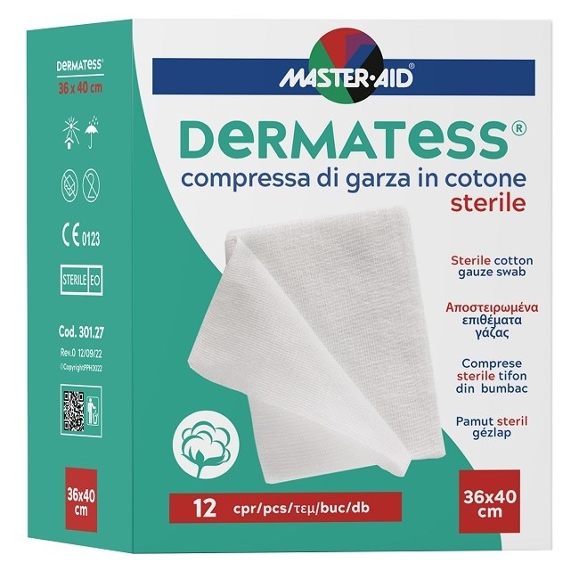 Pietrasanta Pharma Garza Idrofila Dermatess Cotone 36x40 12 Pezzi