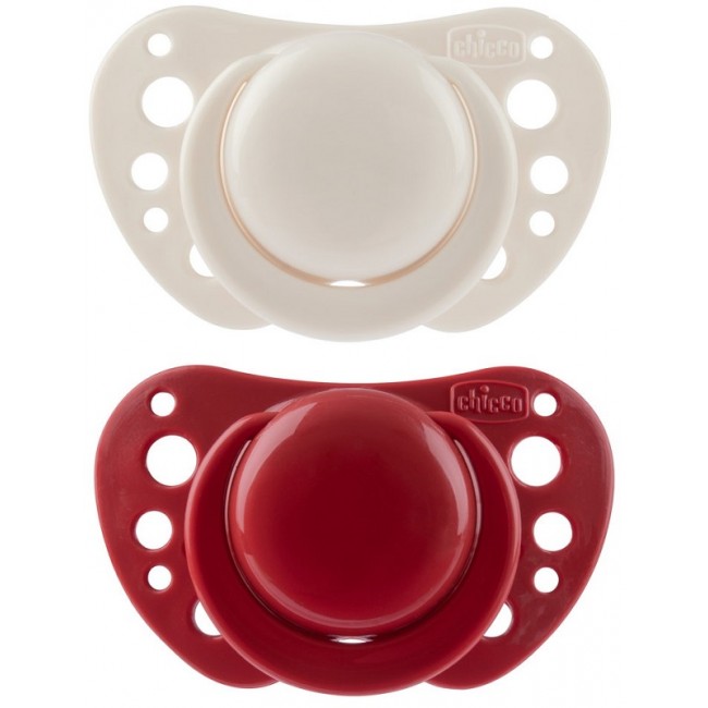 Chicco Succhietti Air Rosso Silicone 6-16 Mesi 2 Pezzi