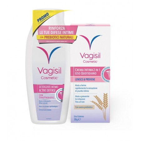 Combe Vagisil Duo Defense Crema Intima 2 In 1 30 G + Detergente Intimo 250 Ml Omaggio