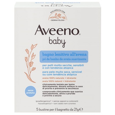 Johnson & Johnson Aveeno Baby Colloidal Polvere Bagno 5 X 21 G