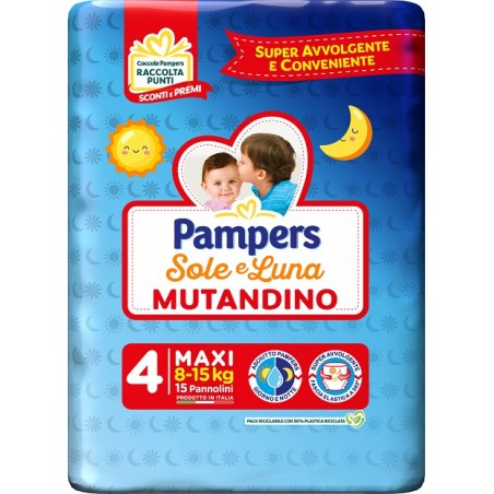 Fater Pampers Sole Luna Mutandina Maxi 15 Pezzi