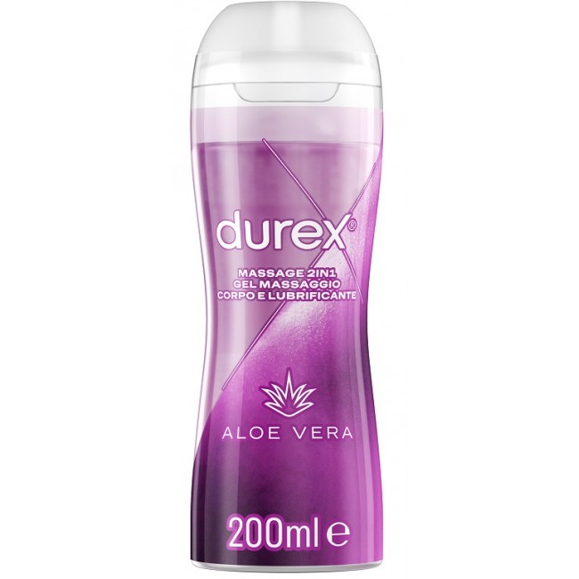 Reckitt Benckiser Durex Massage 2 In 1 Gel Massaggio Corpo E Lubrificante Aloe Vera 200 Ml