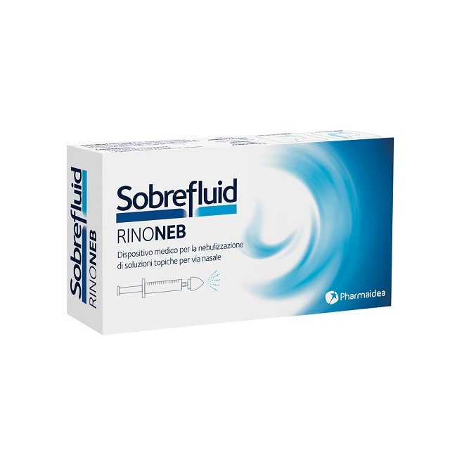 Pharmaidea Sobrefluid Rinoneb Dispositivo Nebulizzatore + Siringa Luer Lock Da 50 Ml + Agocannula Per Prelievo Soluzione