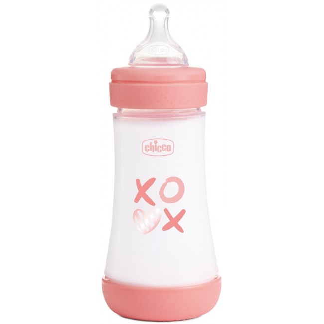 Chicco Biberon P5 240ml Med Silicone Girl