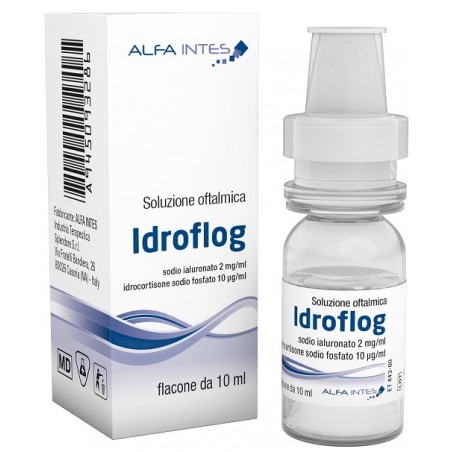 Alfa Intes Soluzione Oftalmica Idroflog Acido Ialuronato 2 Mg/ml E Idrocortisone Sodio Fosfato 10 Mcg/ml 10 Ml