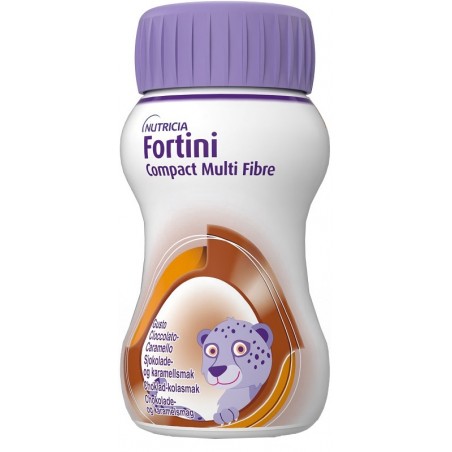 Danone Fortini Compact Multi Fibre Cioccolato Caramello 4 Bottiglie Da 125 Ml