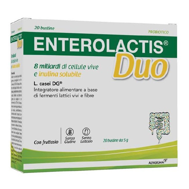 Alfasigma Enterolactis Duo 20 Bustine 5 G