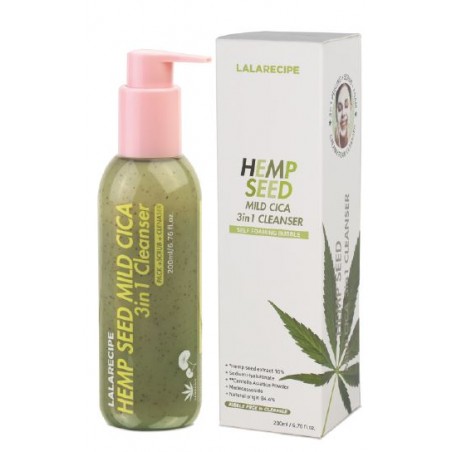 Seoul Cosmetics Co Lalarecipe Hemp Seed Mild Cica 3in1 Cleanser 200 Ml