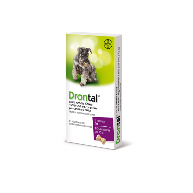 Vetoquinol Drontal Multi Aroma Carne 150/144/50 Mg Compresse Per Cani Fino A 10 Kg