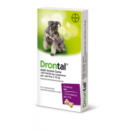 Vetoquinol Drontal Multi Aroma Carne 150/144/50 Mg Compresse Per Cani Fino A 10 Kg