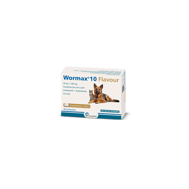 Loxavet Pharma Gmbh Wormax 10 Flavour 50 Mg + 500 Mg Compresse Per Cani E Gatti