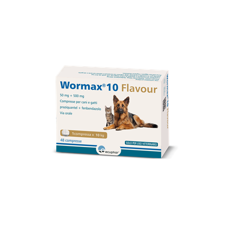 Loxavet Pharma Gmbh Wormax 10 Flavour 50 Mg + 500 Mg Compresse Per Cani E Gatti