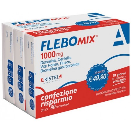 Aristeia Farmaceutici Flebomix 1000 Mg 90 Compresse Tri-pack