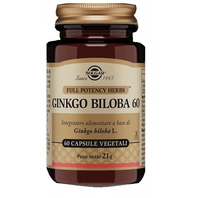 Solgar Ginkgo Biloba 60 60 Capsule Vegetali