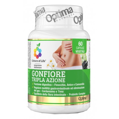 Optima Naturals Colours Of Life Gonfiore Tripla Azione 60 Capsule