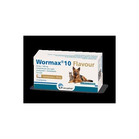 Loxavet Pharma Gmbh Wormax 10 Flavour 50 Mg + 500 Mg Compresse Per Cani E Gatti