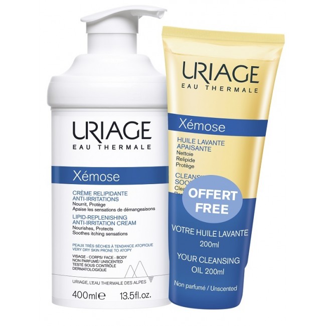 Uriage Xemose Crema 400 Ml + Xemose Olio Lavante 200 Ml Promo