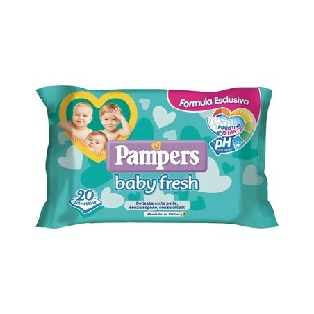 Fater Salviettine Umidificate Pampers Baby Fresh 30% + Consistente 20 Pezzi