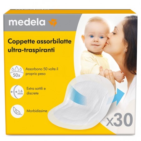 Medela Coppette Assorbilatte Ultra-traspiranti 30 Pezzi