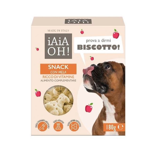 Iaiaoh Biscotto Snack alla Mela  per Cane 180 g