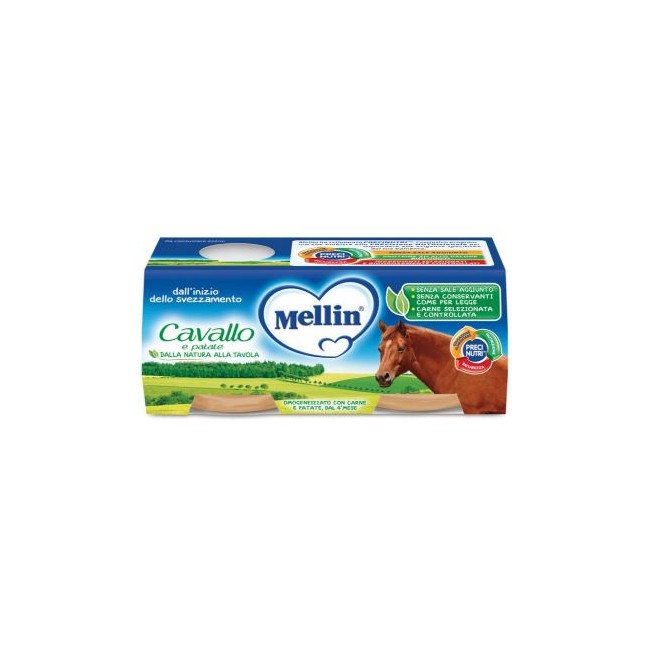 Danone Mellin Omogeneizzato Cavallo E Patate 2 X 80 G