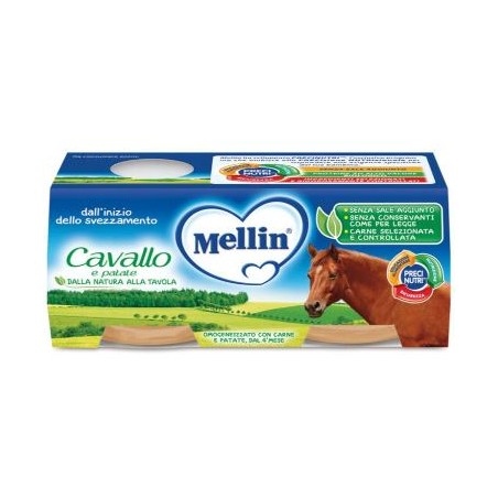 Danone Mellin Omogeneizzato Cavallo E Patate 2 X 80 G