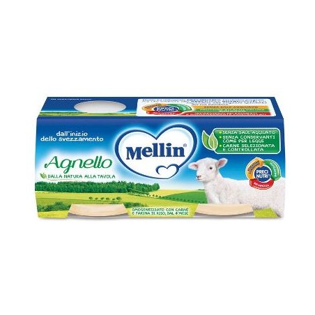 Danone Mellin Omogeneizzato Agnello 2 Pezzi X 80 G