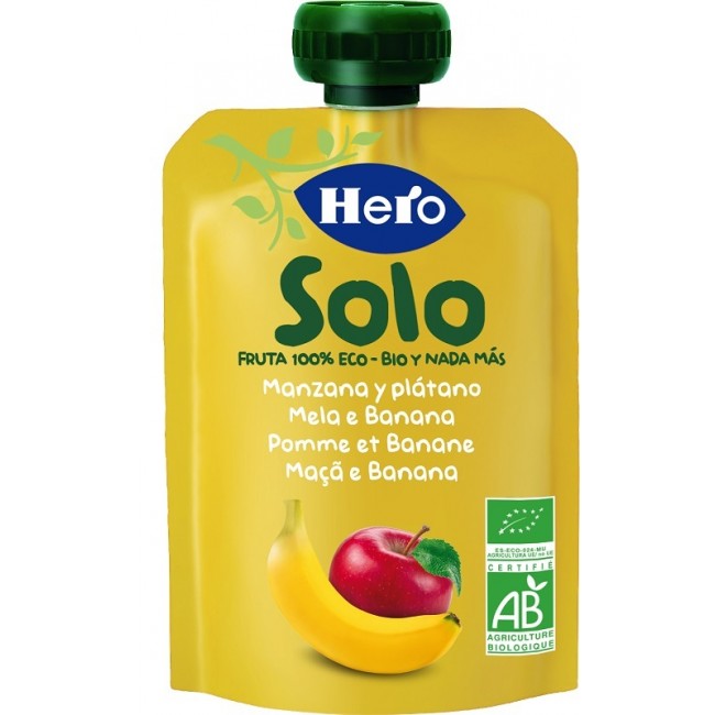 Fater Hero Solo Frutta Frullata 100% Bio Mela/banana 100 G