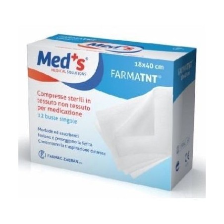 Farmac-zabban Garza Compressa Meds Tessuto Non Tessuto 10x10cm 100 Pezzi