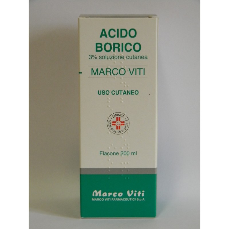 Acido Borico 3% Soluzione Cutanea 200 ml di Marco Viti