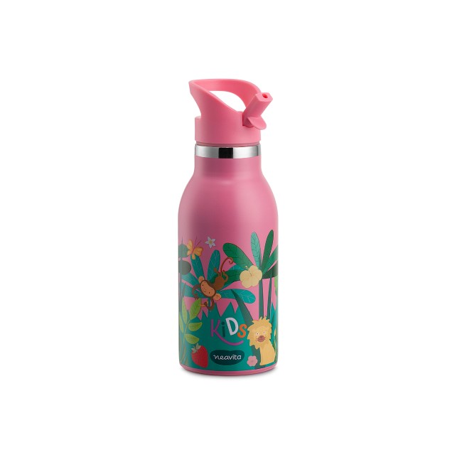 Neavita Kids Bottiglia Thermos Rosa per Bambini 400 ml