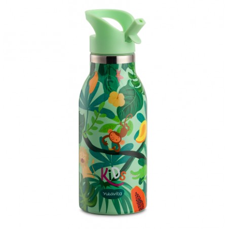 Neavita Kids Bottiglia Thermos Verde per Bambini 400 ml