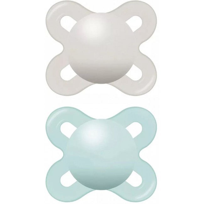 Mam Baby Mam Succhietto Original Start 0-2 Mesi Silicone Neutro 2 Pezzi