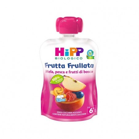 Hipp Italia Hipp Bio Frutta Frullata Mela Pesca Frutti Di Bosco 90 G