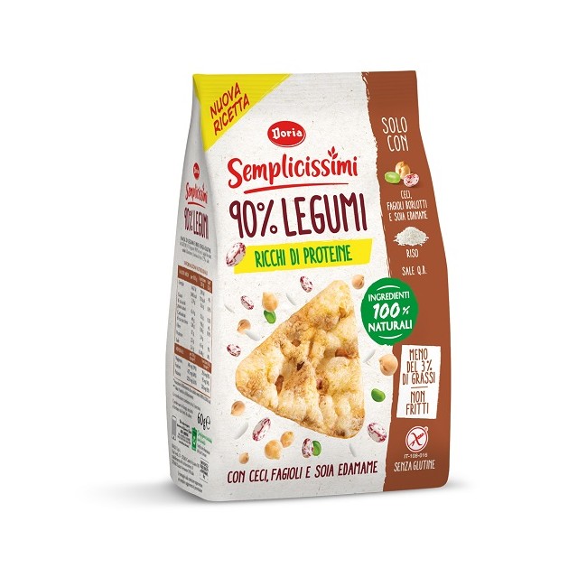 Bauli Doria Semplicissimi Snack 90% Legumi Ceci, Fagioli E Soia 60 G