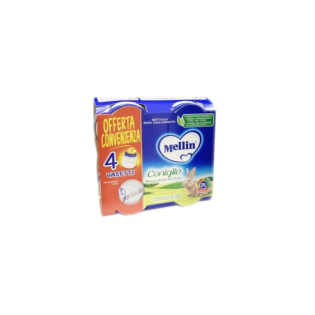 Danone Mellin Omogeneizzato Coniglio 4x80 G